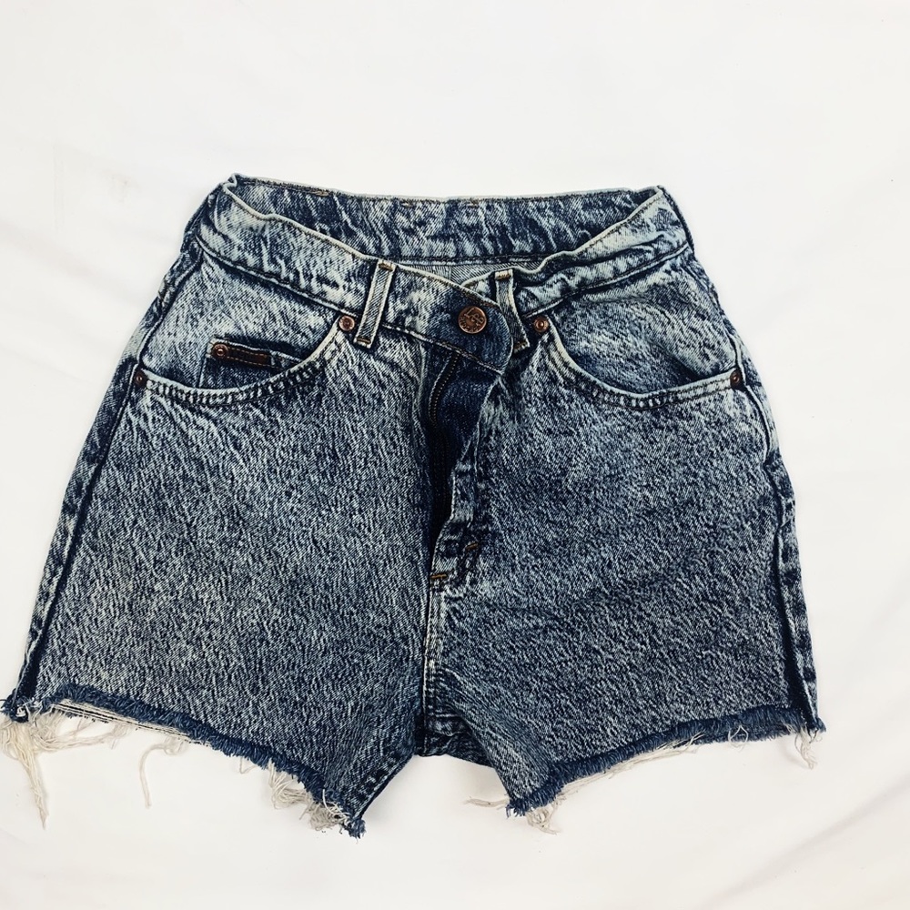 Lee High-Waist Acid Wash Shorts